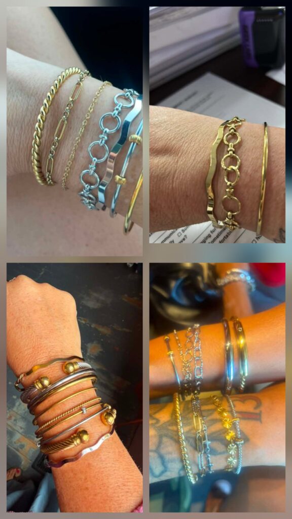 PermaLinx bracelet stacks and chain styles